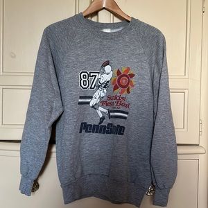 Penn State Sunkist Fiesta Bowl 1987 Vintage Grey Sweatshirt Size Large